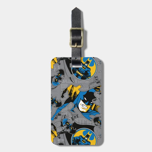 Étiquette À Bagage Motif de lancer à fond Batman (Devant Vertical)