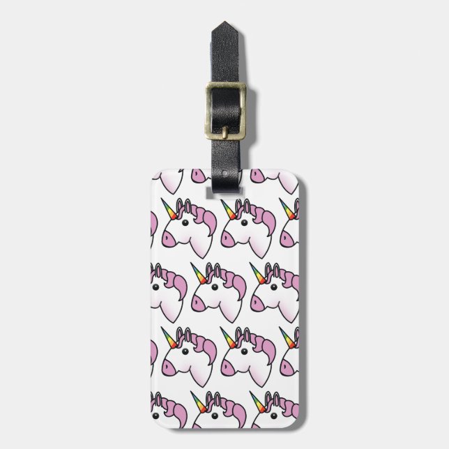 Étiquette À Bagage Motif de licorne mignonne (Devant Vertical)