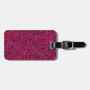 Étiquette À Bagage Motif de lignes griffées rouges
