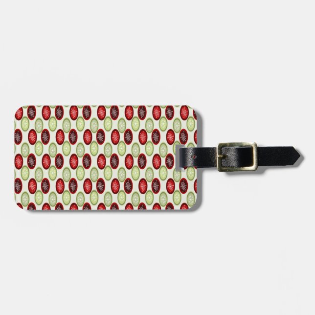 Étiquette À Bagage Motif de Noël (Devant horizontal)