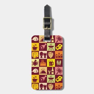 Étiquette À Bagage Motif de nourriture