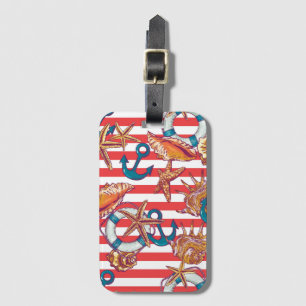 Étiquette À Bagage Motif de plage branché