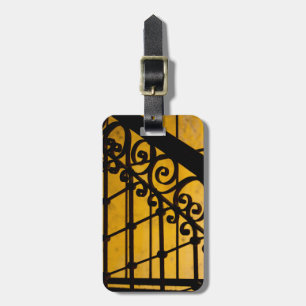 Étiquette À Bagage Motif de porte en fer en jaune, Cuba