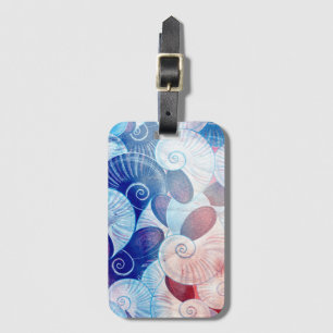 Étiquette À Bagage Motif de scène de coquillages