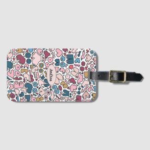 Étiquette À Bagage Motif de sein neutre de nom