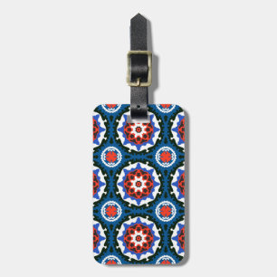 Étiquette À Bagage Motif de Suzani avec l'ornement audacieux