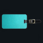 Étiquette À Bagage Motif de texture de cuir de bleu de turquoise<br><div class="desc">Motif de texture de cuir de bleu de turquoise. Cadeau parfait pour ceux recherchant quelque chose simple et moderne.</div>