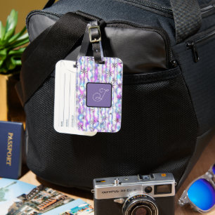 Étiquette À Bagage Motif de vagues en étoile éclatée personnalisé