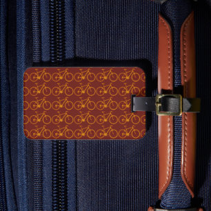Étiquette À Bagage motif de vélos simples