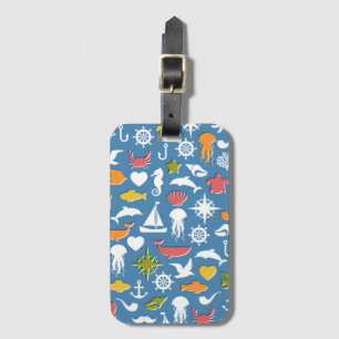 Étiquette À Bagage Motif des symboles marins