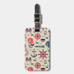 Étiquette À Bagage Motif d'espèce marine