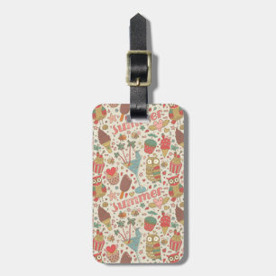 Étiquette À Bagage Motif d'été avec la crème glacée