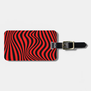 Étiquette À Bagage Motif d'illusion optique vague