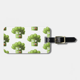 Étiquette À Bagage Motif drôle de brocoli de bande dessinée