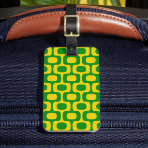 Étiquette À Bagage Motif du trottoir d'Ipanema, Motif de plage, Brési