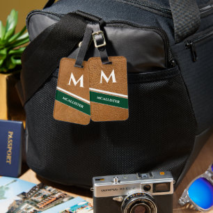 Étiquette À Bagage Motif en cuir personnalisé de club de golf vintage