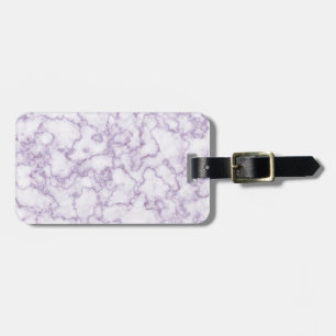 Étiquette À Bagage Motif en marbre violet