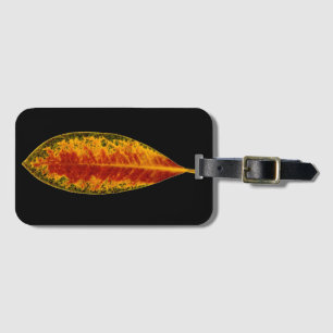 Étiquette À Bagage Motif feuille automne