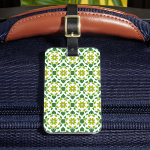 Étiquette À Bagage Motif Feuille, Motif De Feuilles, Feuilles Verts