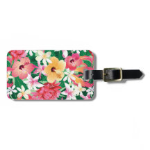 Motif floral de ketmie tropicale
