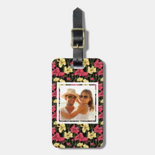Étiquette À Bagage Motif floral élégant 2 de photo faite sur commande
