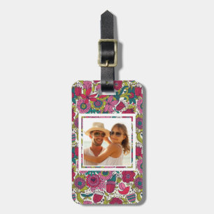 Étiquette À Bagage Motif floral lumineux de photo faite sur commande