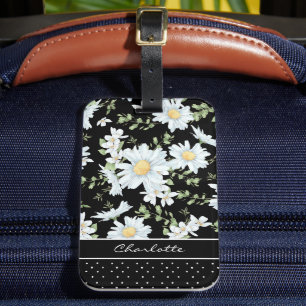 Étiquette À Bagage Motif floral moderne chic fille personnalisée