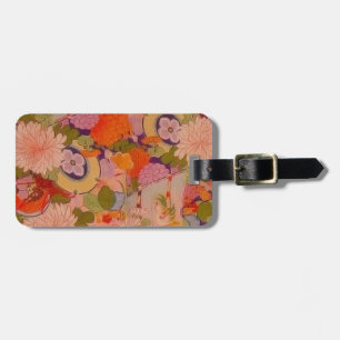 Étiquette À Bagage Motif floral rose Kimono
