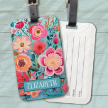 Étiquette À Bagage Motif Floral Stylé Monogramme<br><div class="desc">Personnalisez cette jolie étiquette à bagages pour votre prochain voyage. Une édition classe à vos bagages. Conçu pour vous par Blackberry Boulevard.</div>