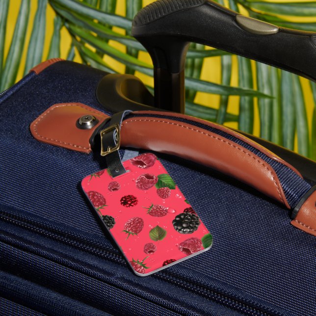 Étiquette À Bagage Motif framboise (Insitu Rectoal 1)