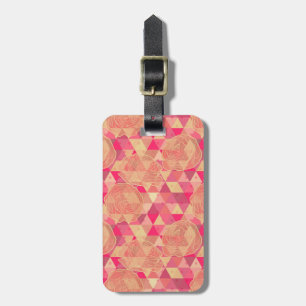 Étiquette À Bagage Motif géométrique de fleur