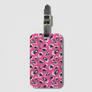 Étiquette À Bagage Motif imprimé animal rose vif