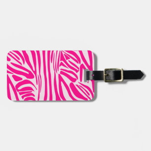 Étiquette À Bagage Motif imprimé zèbre rose