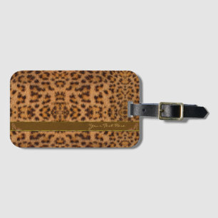 Étiquette À Bagage Motif Jaguar Féminin Mignon Imprimé Animal & Stile