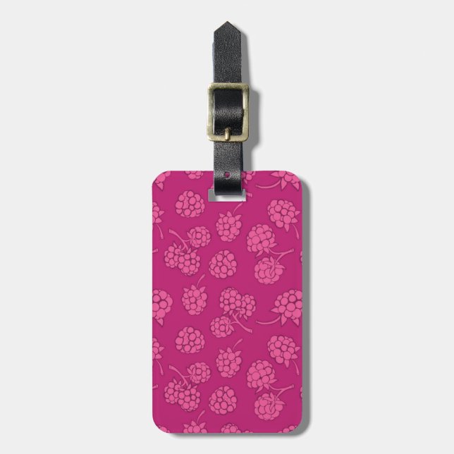 Étiquette À Bagage Motif magenta de baie (Devant Vertical)