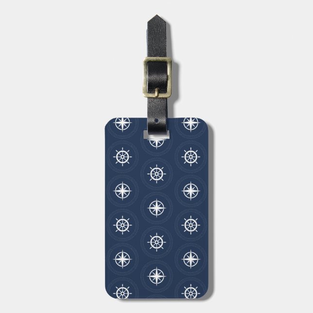 Étiquette À Bagage Motif maritime d'outil (Devant Vertical)