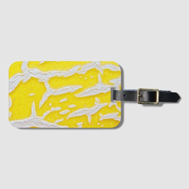 Étiquette À Bagage Motif melon jaune (Devant Horizontal)
