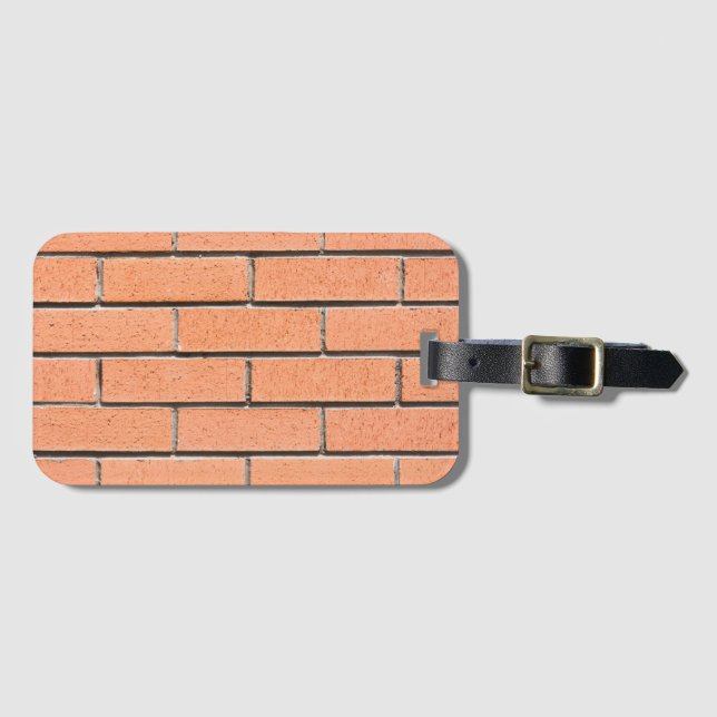 Étiquette À Bagage Motif mur en brique (Devant Horizontal)