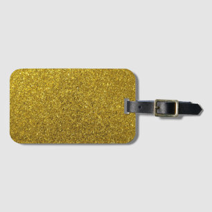 Étiquette À Bagage Motif Parties scintillant or