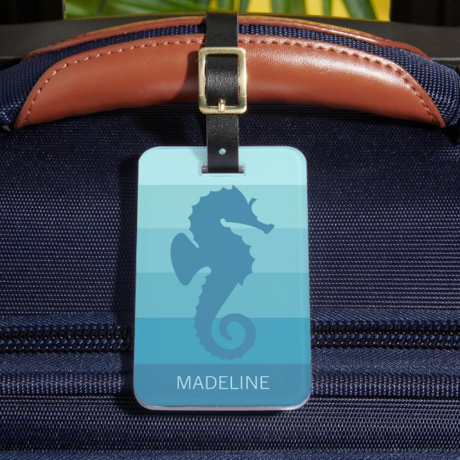 Étiquette À Bagage Motif personnalisé Turquoise Turquoise Bleu Vert G (Insitu Rectoal 2)