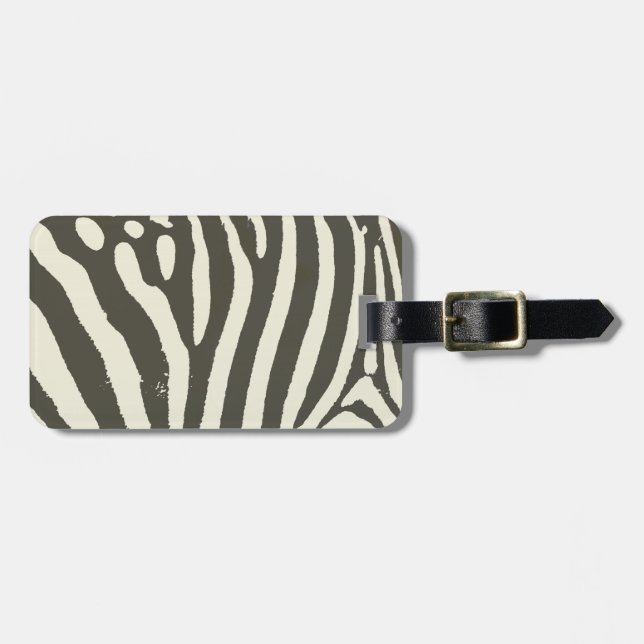 Étiquette À Bagage Motif Poster de animal Zebra Stripe (Devant horizontal)