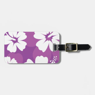 Étiquette À Bagage Motif pourpre de ketmie