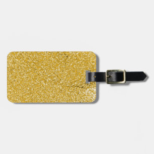 Étiquette À Bagage Motif PURE GOLD Splatter + votre texte