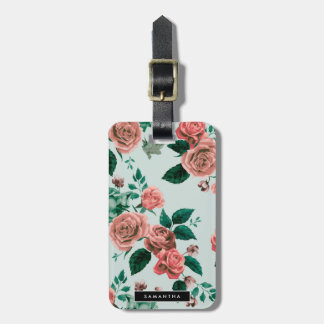 Étiquette À Bagage Motif rose