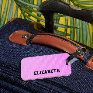 Étiquette À Bagage Motif rose points blancs