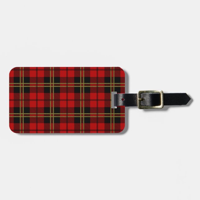 Étiquette À Bagage Motif rouge de tartan de Brodie (Devant horizontal)