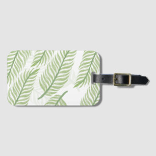 Étiquette À Bagage Motif sans couture de feuille de palme tropicale