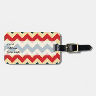 Étiquette À Bagage Motif tendance Chevron Zigzag