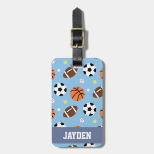 Étiquette À Bagage Motif Thème Sports de Balle Pour Garçons