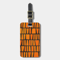 Motif tribal d'Afrique orange et noire